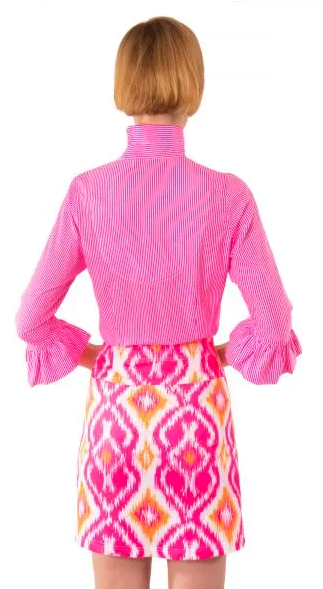 Gretchen Scott Skippy Skort in Kitt IKat Pink/Orange - Saratoga Saddlery & International Boutiques