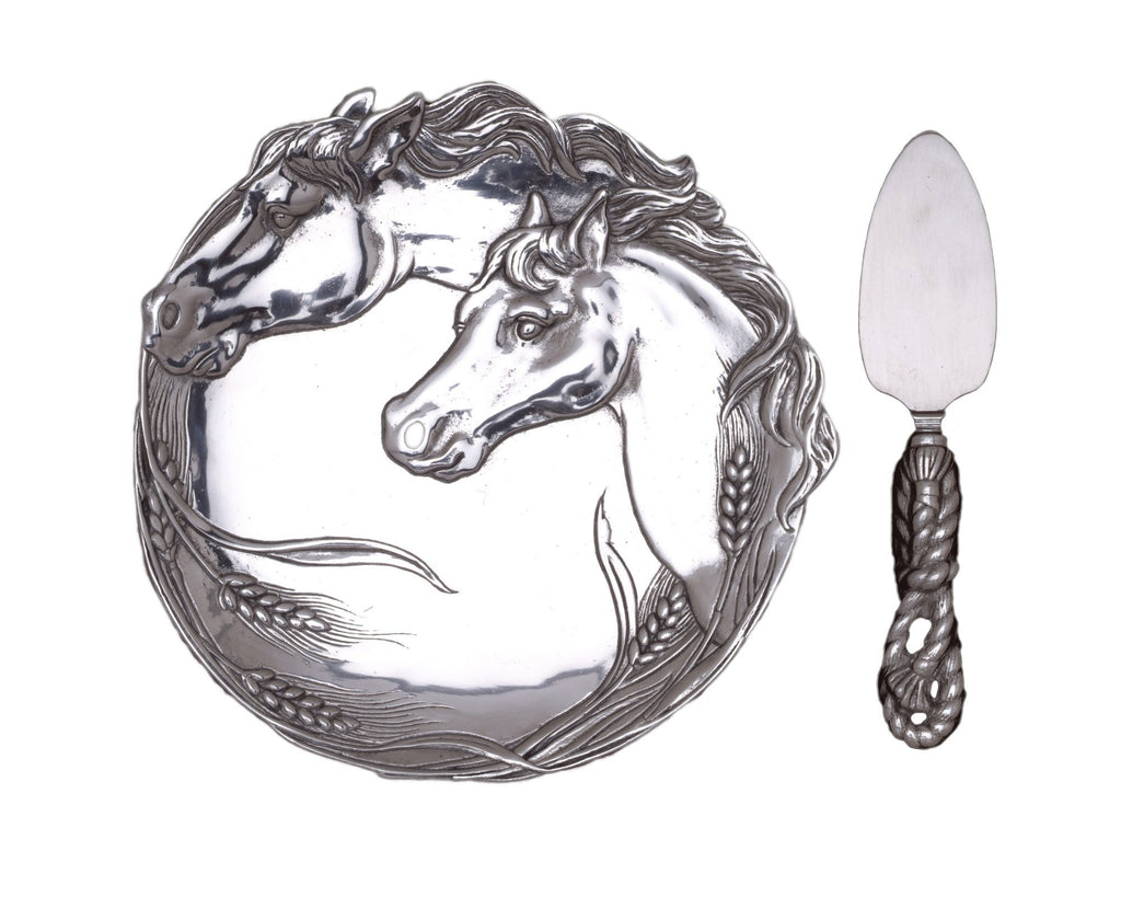 Arthur Court Horse Plate with Server 040696