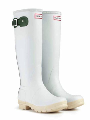 Black and white hunter boots online