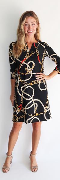 Jude Connally Cara Dress Black Ribbon and Chains 101537 – Saratoga Saddlery  & International Boutiques