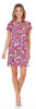 Jude Connally Ella T-Shirt Dress in Paradise Paisley Fuchsia