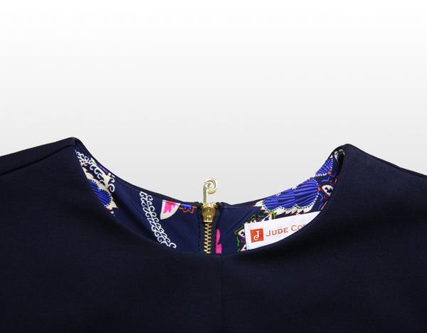 Jude Connally Karlie Ponte Dress in Dark Navy