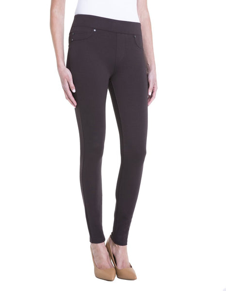 Liverpool Jeans Piper Hugger Legging in Dark Roast Saratoga