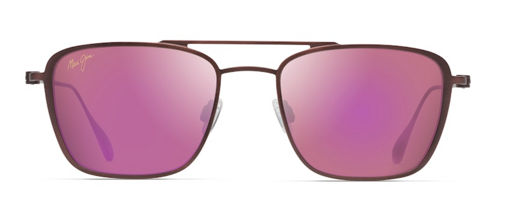 Maui Jim Ebb & Flow P542 Maui Sunrise Aviator in Matte Brushed Burgundy - Saratoga Saddlery & International Boutiques