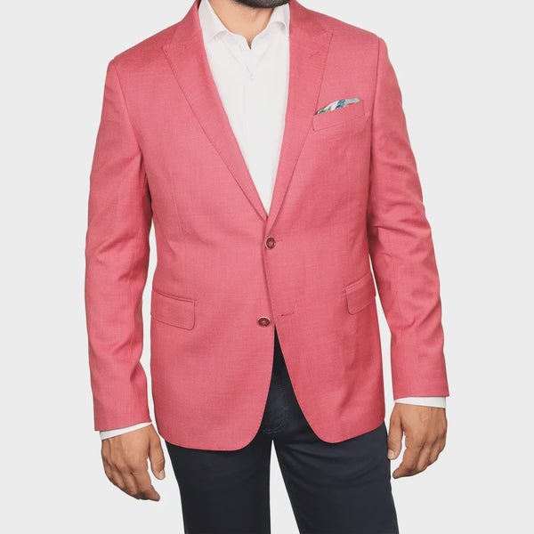 7 Downie Street Men's Sports Coat in Pink Berry Millet Mens Blazer