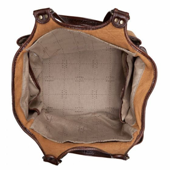 Moore & Giles Belle Picnic Tote in Nubuck Bison Tan