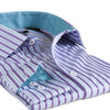 Park West Men's Stradler Satin Stripe Dress Shirt in Purple - Saratoga Saddlery & International Boutiques