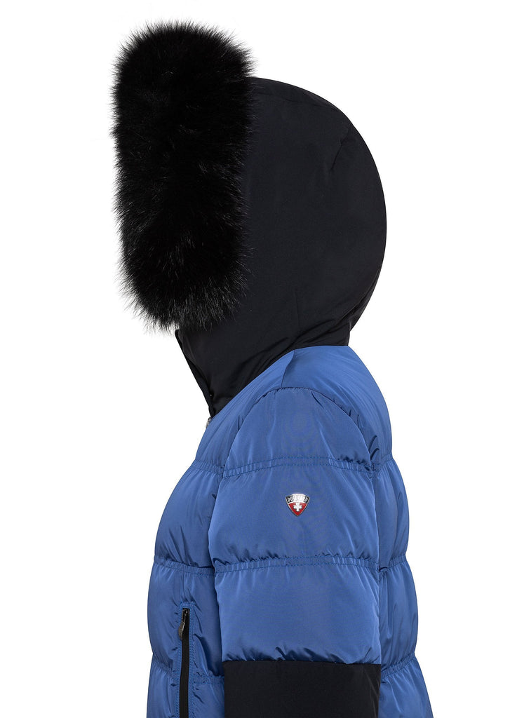 Post Card Women's Chamoinx Trimat Fur in Deep Blue ON SALE - Saratoga Saddlery & International Boutiques