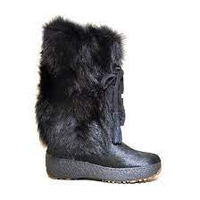 NIS Black Croco Black Rabbit Ankle Winter Boot ON SALE!