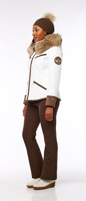 M. Miller Women's Kristene Quilted Jacket With Natural Finn Racoon Microtech - Saratoga Saddlery & International Boutiques