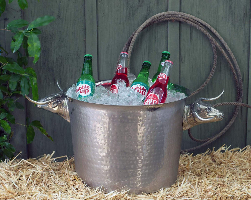Vagabond House Long Horn Steer Ice Tub Punch Bowl W818S - Saratoga Saddlery & International Boutiques