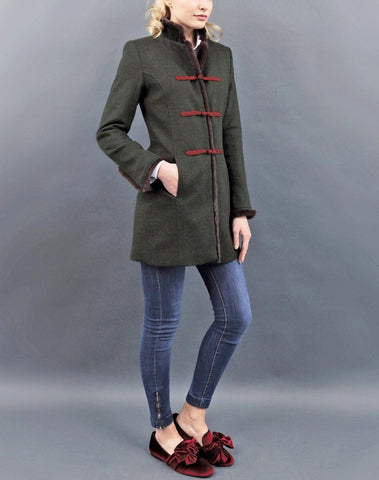Gimo 3D550 Women's Wool and Cashmere Jacket in Navy
