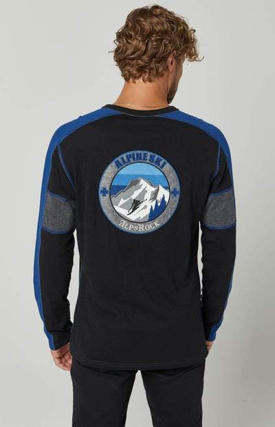 Alp N Rock Men's ALPINE SKI CREW Shirt in Black