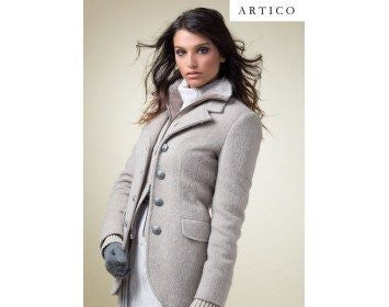 Artico Gringolino Ruffle Leather Jacket Olive