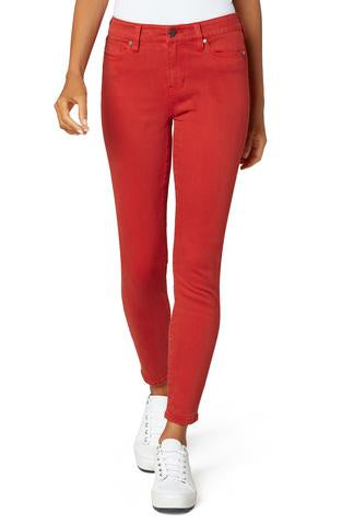 Etienne Marcel Womens Red Zipper Camo Jeans