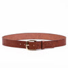 Clever with Leather Hoofprint Belt - Medium Brown - Saratoga Saddlery & International Boutiques