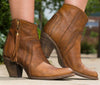 Corral Women's Chedron Ankle Boots in Cognac C2905 - LAST PAIR FINAL SALE - Saratoga Saddlery & International Boutiques
