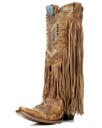 Fringed western boots shop