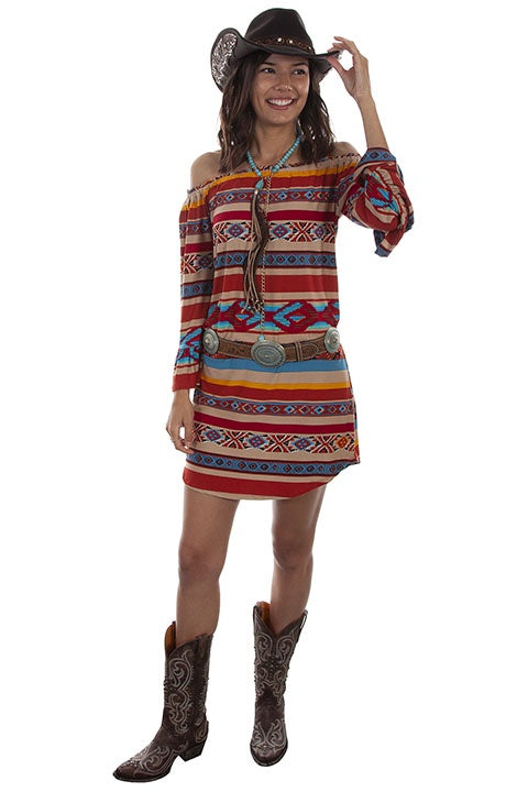Scully HC519 Serape Peasant Dress