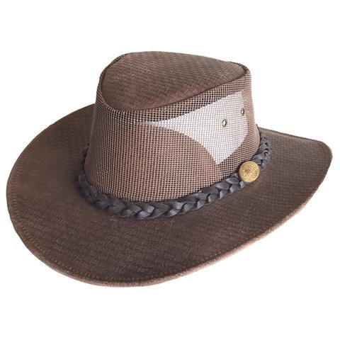 Kangaroo Leather Hat - Dark Brown Outback Survival gear