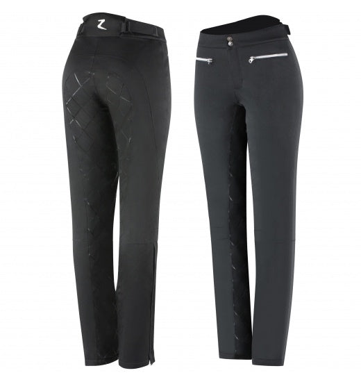 Horze Adeline Winter Thermo Breeches in Black - Saratoga Saddlery & International Boutiques