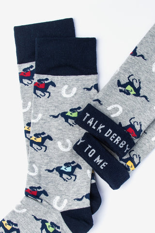 Alynn Socks Talk Derby to Me in Gray