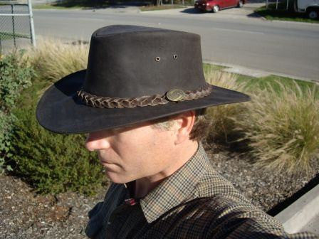 australian gear Kangaroo Leather Hat, Made in Australia. Saratoga Saddlery, Best Value & Selection. XXL