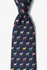 Alynn Men's Horse Blankets Silk Tie in Navy Blue - Saratoga Saddlery & International Boutiques