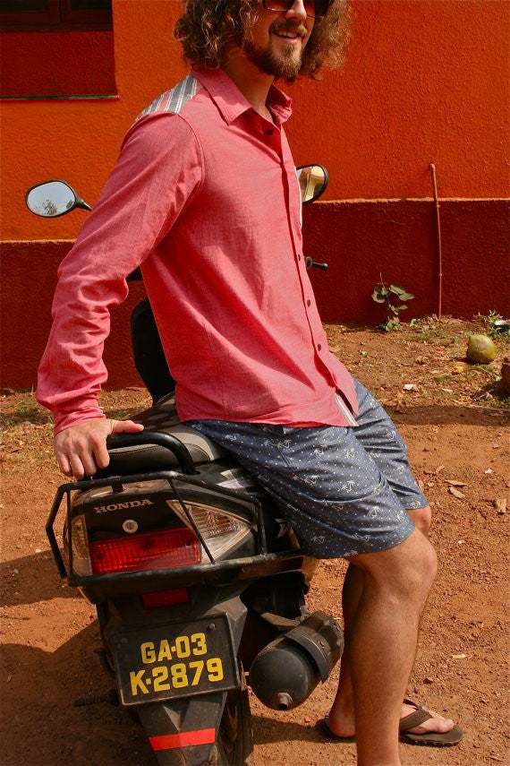 One World Brothers Coral Cruiser Men's Sport Shirt - Saratoga Saddlery & International Boutiques