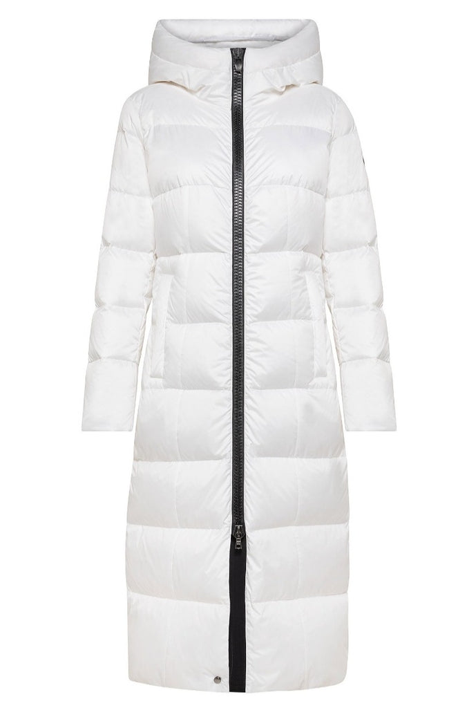 Post Card Avoriaz White Womens Long Down Coat - Saratoga Saddlery & International Boutiques