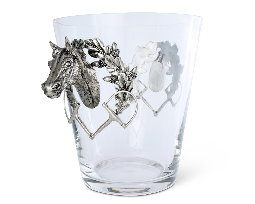 Vagabond HORSE HEAD GLASS ICE BUCKET H126HL