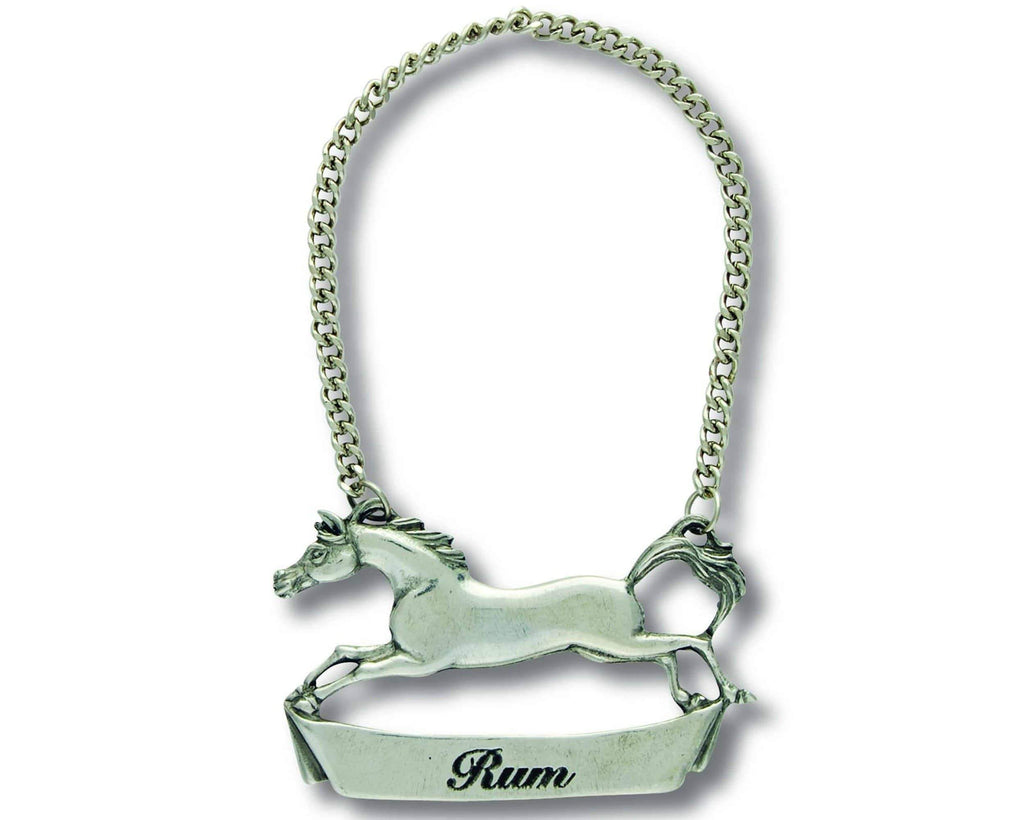 Vagabond House Pewter Galloping Horse Liquor Decanter Tag - H135HS - Saratoga Saddlery & International Boutiques