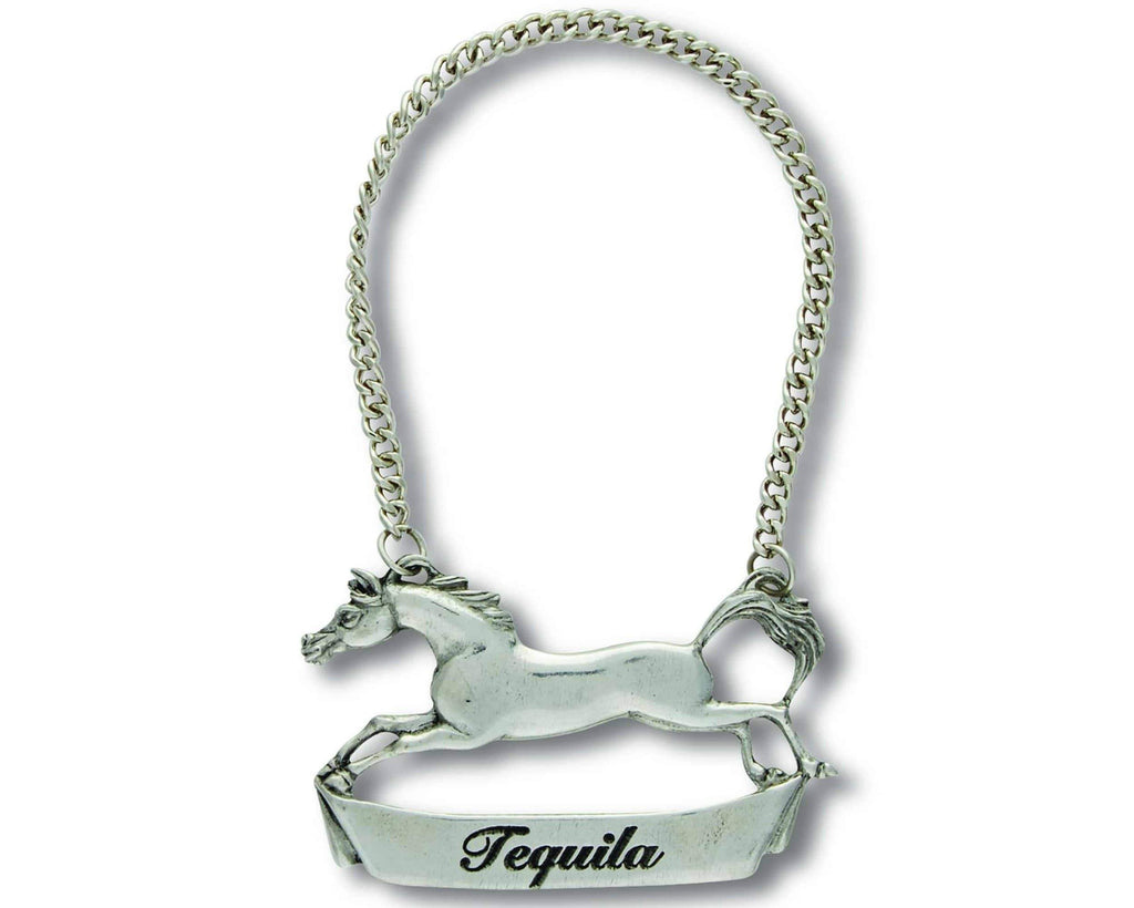 Vagabond House Pewter Galloping Horse Liquor Decanter Tag - H135HS - Saratoga Saddlery & International Boutiques