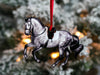 Pirouette Dressage Horse Ornament - Gray Sport Horse