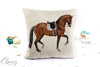 Dressage Horse Pillow Cover -  Horse Gifts Equestrian: Bay