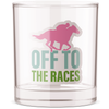 Off To The Races Bourbon Whiskey Rocks Glass