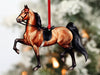 Saddlebred Horse Ornament - Bay Saddle Seat Horse Christmas