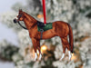 Thoroughbred Race Horse Ornament -Chestnut Horse Racing Gift