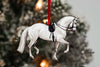 Dressage Horse Ornament - White / Light Gray Sport Horse