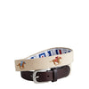 Bowsprit Belt Tan Embroidered With Racing Horses: Tan / 36 / Bowsprit Belts