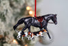 Black Fox Hunter Horse and Hounds Field Hunter Ornament