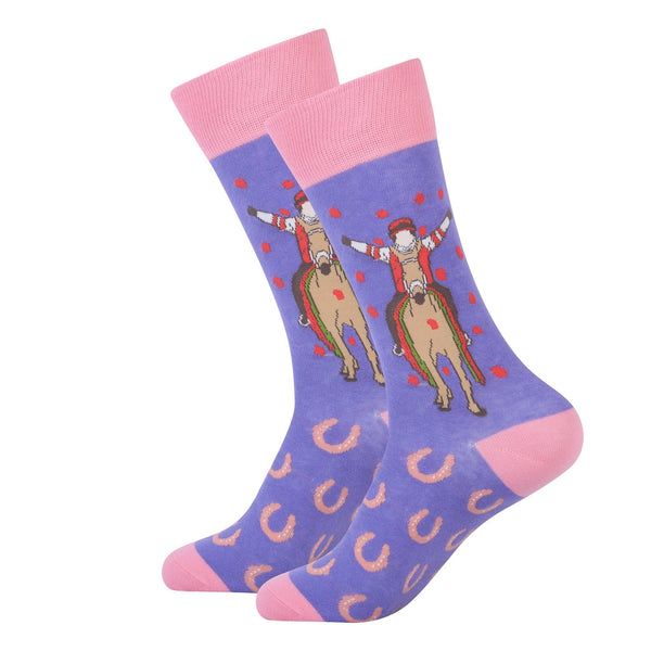 Jockey Throwing Roses Socks