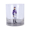 Purple Standing Jockey Rocks Glass