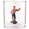 Red Standing Jockey Bourbon Whiskey Rocks Glass