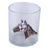 Horse Head Blinder Rocks Glass