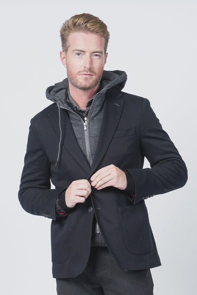 7 Downie Street Hudson Black Hoodie Blazer - Saratoga Saddlery & International Boutiques