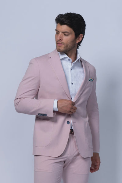 7 Downie Meridian Pink Cotton Stretch Blazer SS26