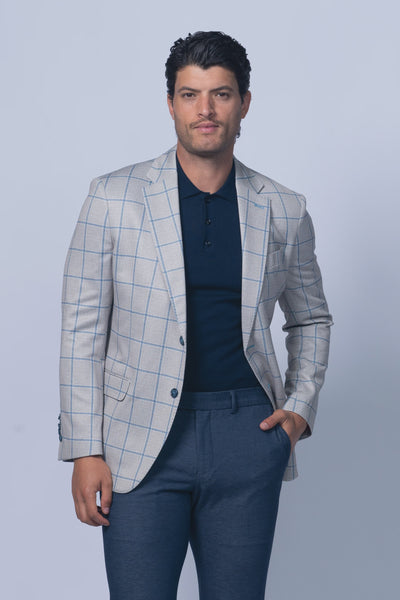 7 Downie Oakdale Cotton Printed Stretch Knit Blazer SS26