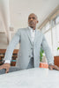Men's Stretch Grey Sport Coat 7 Downie Street  Blazer Charleston