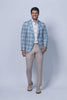 7 Downie Woodbury Light Blue Check Blazer SS26